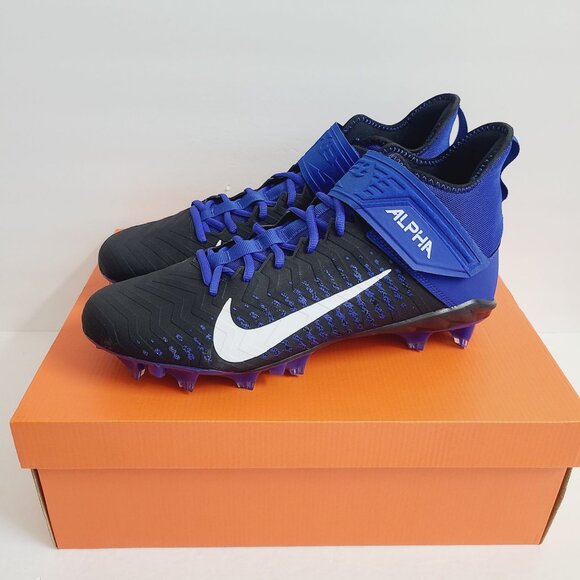 Nike Alpha Menace Pro 2 Mid Football Cleats BV3945-400 Size 13 Black Blue main image 5